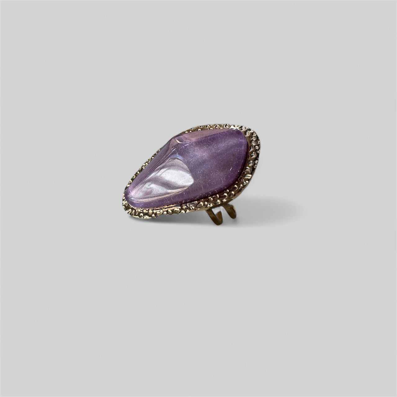 Anillo piedra lila